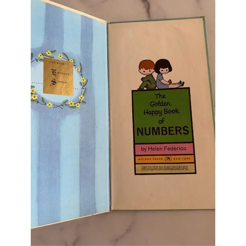 A golden happy book Who Says Hoo Numbers children’s vintage hardback books 1963
